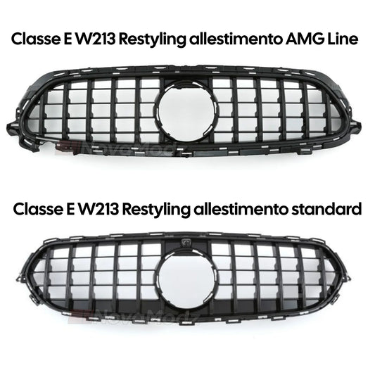 Griglia Panamericana Nera Classe E W213 Restyling 2019-2023