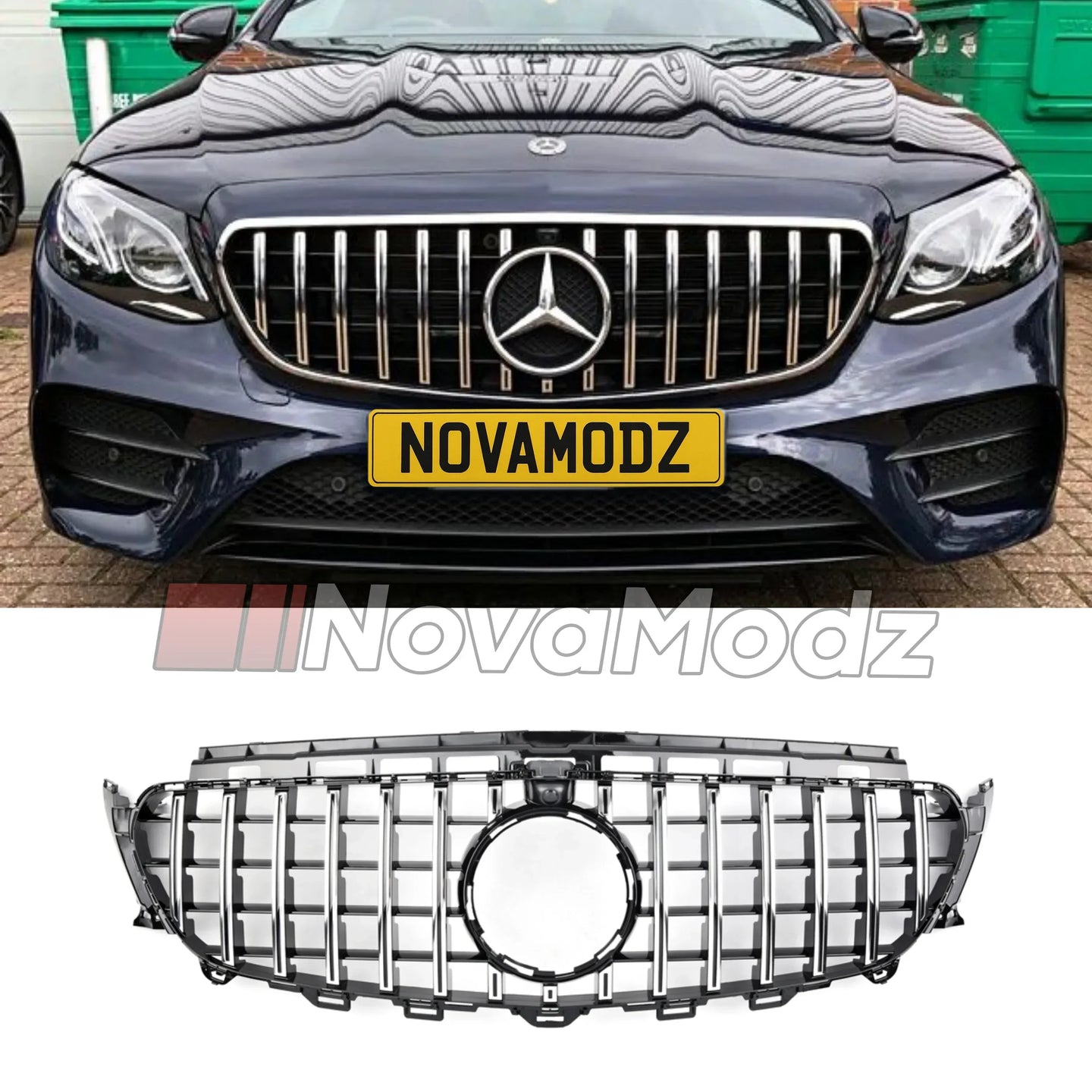 Griglia Panamericana Cromata per Mercedes-Benz Classe E W213 2016-2019 | NovaModz