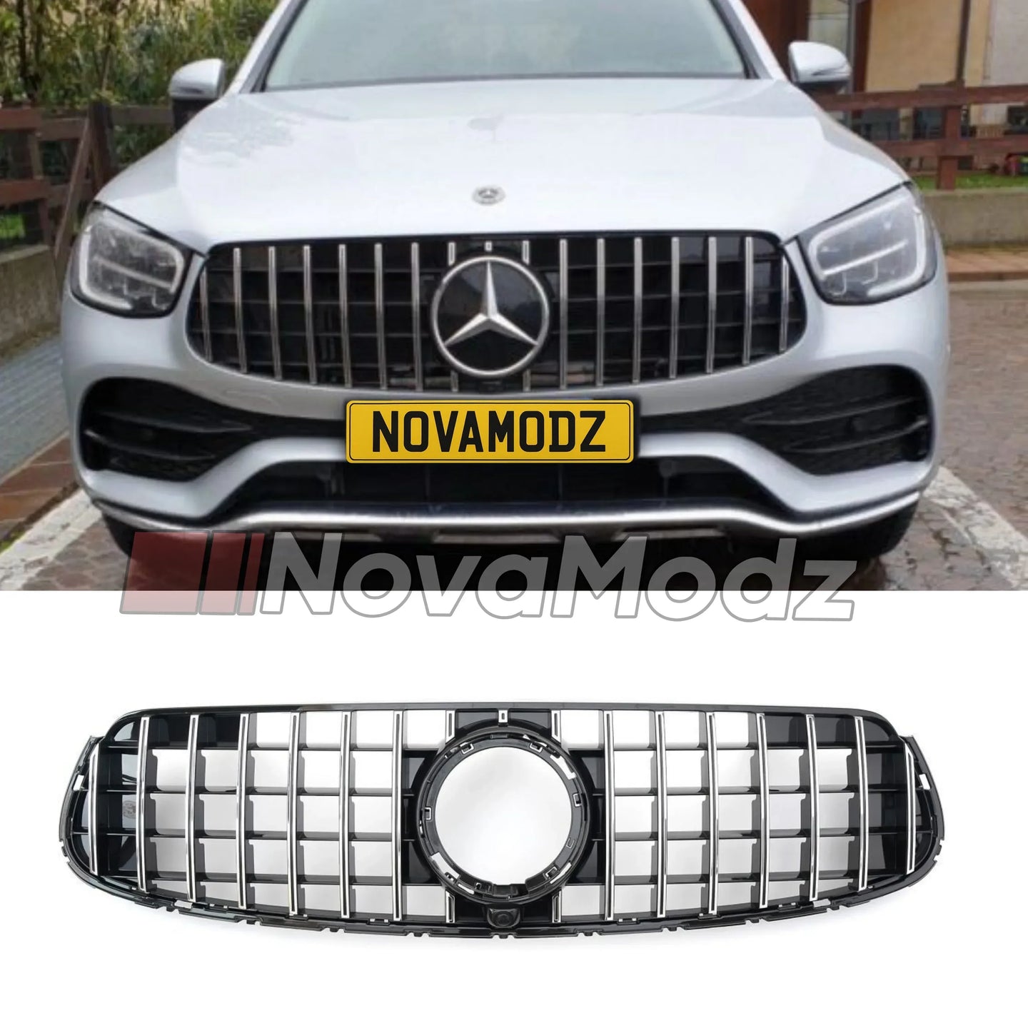 Griglia Panamericana Cromata per Mercedes-Benz GLC W253 2019-2022 | NovaModz
