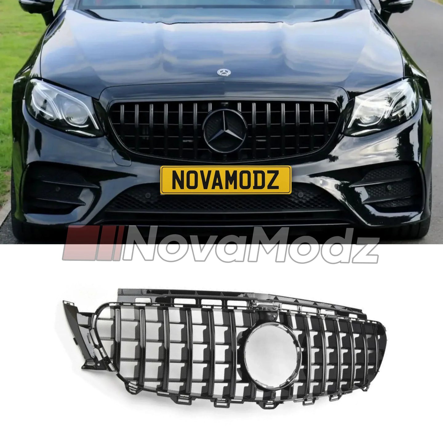 Griglia Panamericana Nero Lucido per Mercedes-Benz Classe E W213 2016-2019 | NovaModz