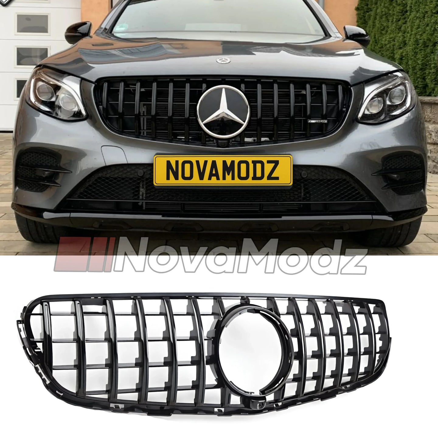 Griglia Panamericana Nero Lucido per Mercedes-Benz GLC W253 2015-2019 | NovaModz