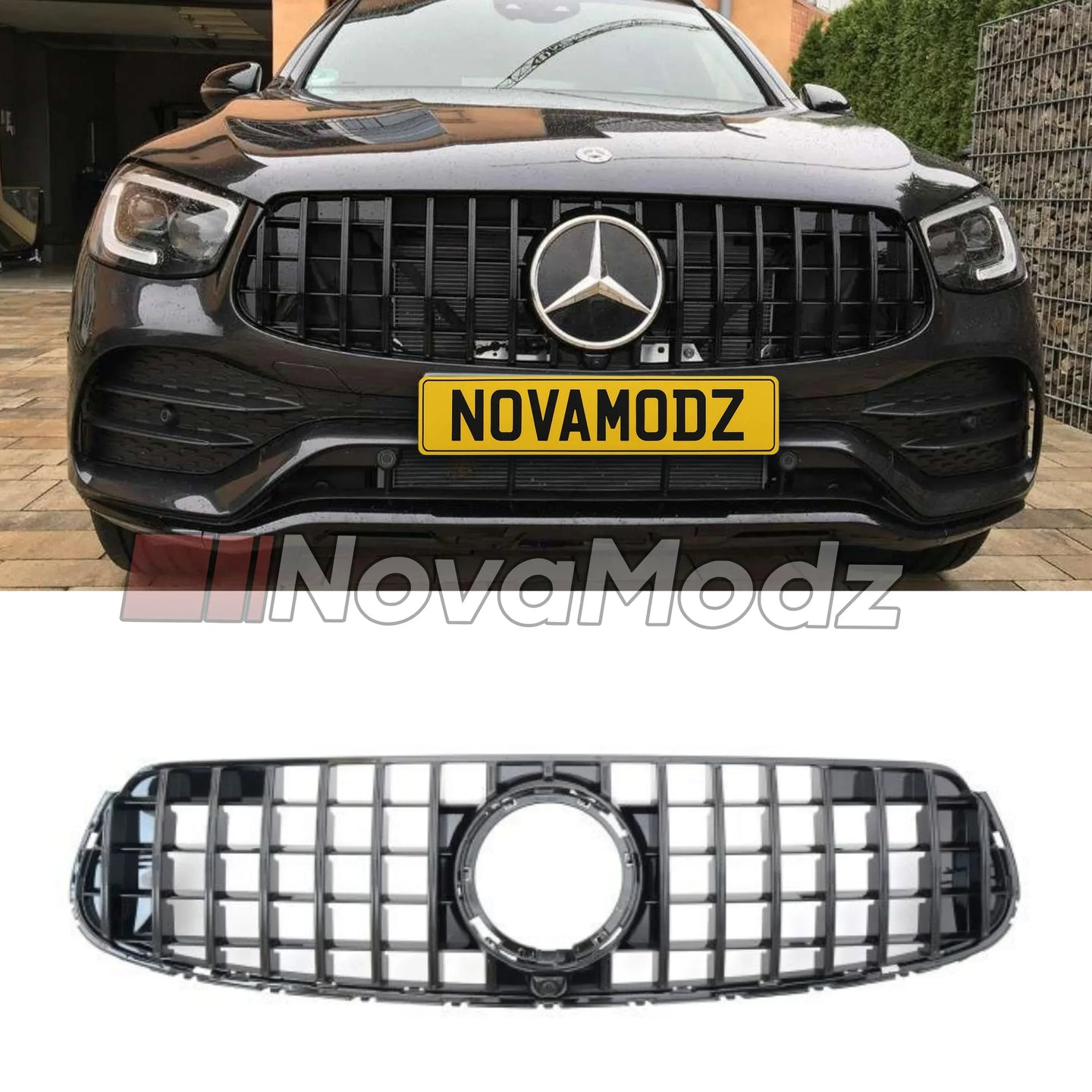 Griglia Panamericana Nero Lucido per Mercedes-Benz GLC W253 2019-2022 | NovaModz