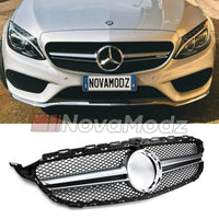 Griglia Stile Amg Cromato per Mercedes-Benz Classe C W205 2014-2021 | NovaModz
