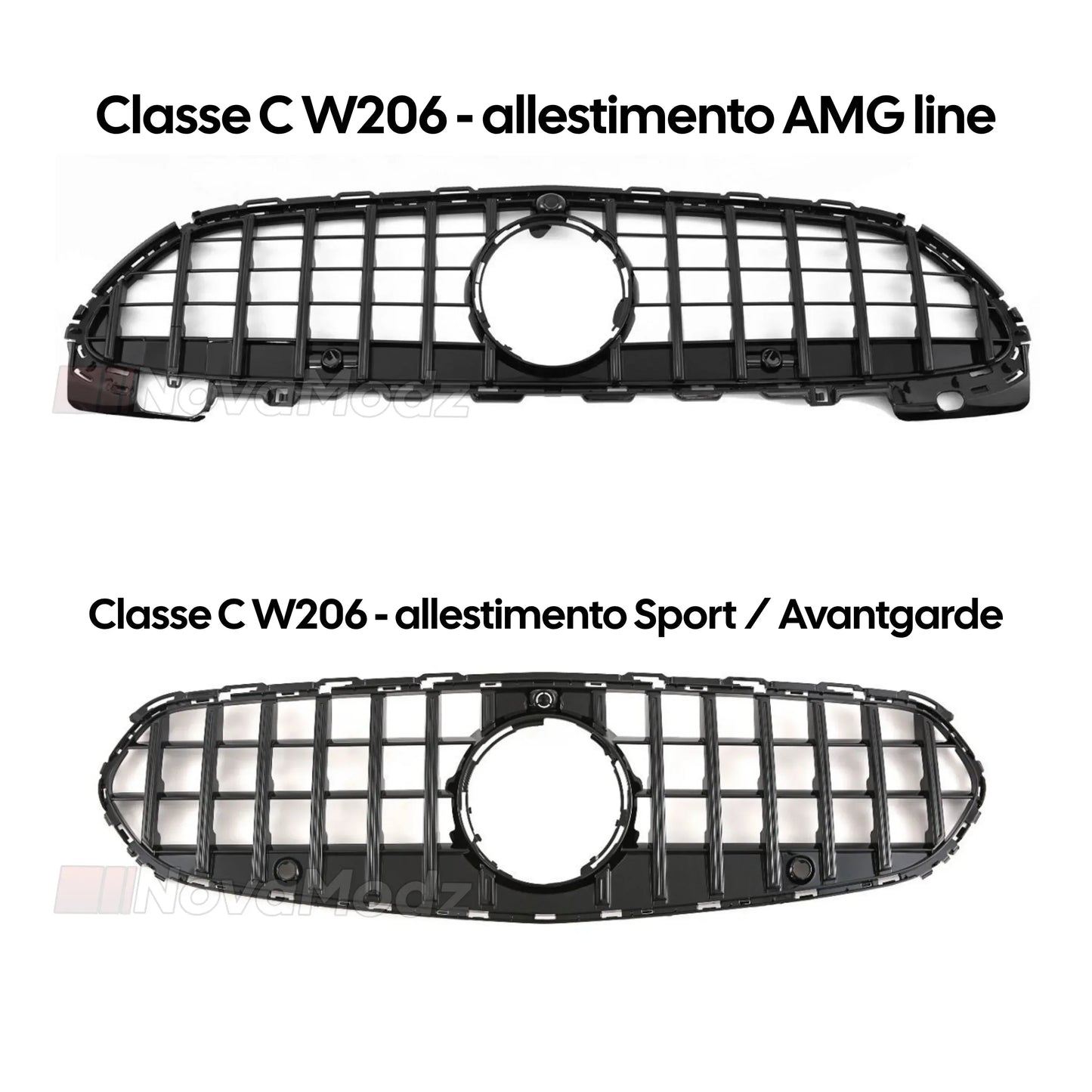 Installazione griglia panamericana Mercedes Classe C W206 - Kit montaggio incluso | NovaModz