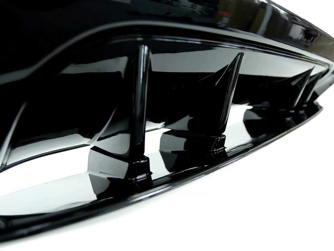 Dettaglio alette centrali del diffusore posteriore stile A35 per Mercedes Classe A W177