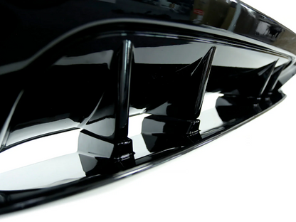 Dettaglio alette centrali del diffusore posteriore stile A35 per Mercedes Classe A W177