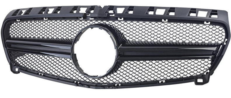 Dettaglio della trama della griglia stile AMG nera per Mercedes Classe A W176