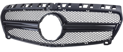 Dettaglio della trama della griglia stile AMG nera per Mercedes Classe A W176