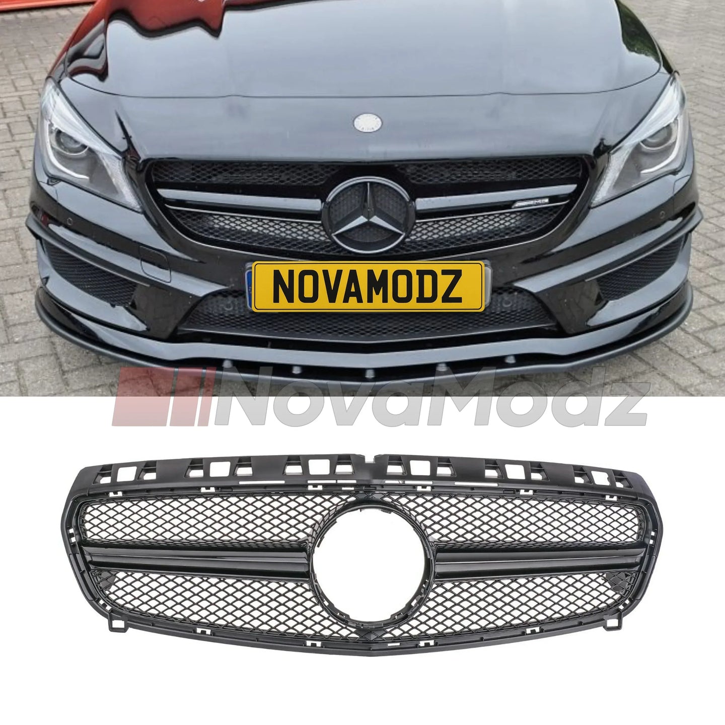 Griglia Stile Amg Nero Lucido per Mercedes-Benz Classe A W176 | NovaModz