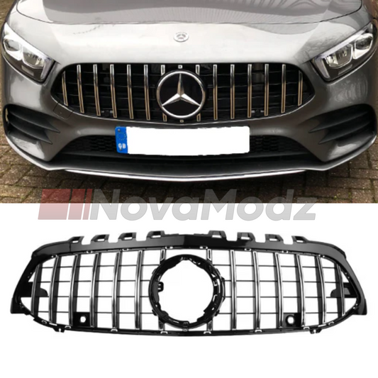 Griglia Panamericana AMG style montata su Mercedes Classe A W177 con kit incluso