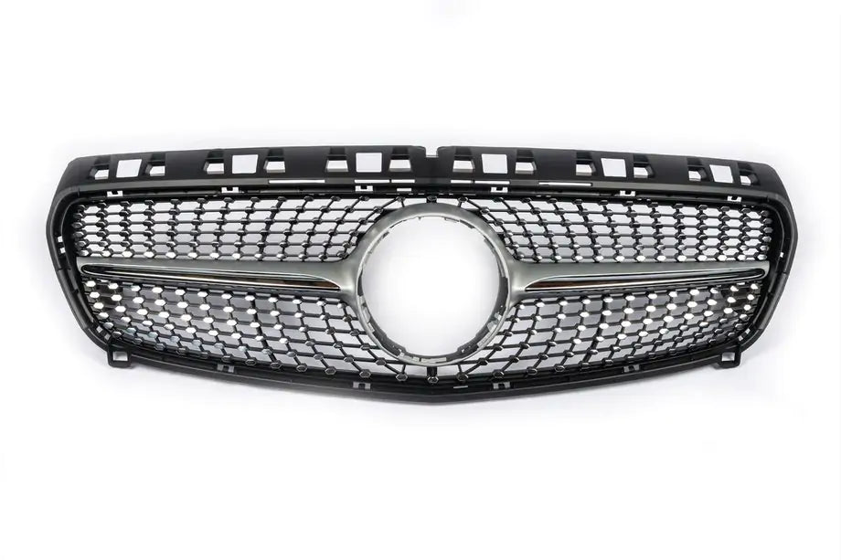 Griglia Matrix Diamond argento per Mercedes Classe A W176 2012–2015 – vista frontale