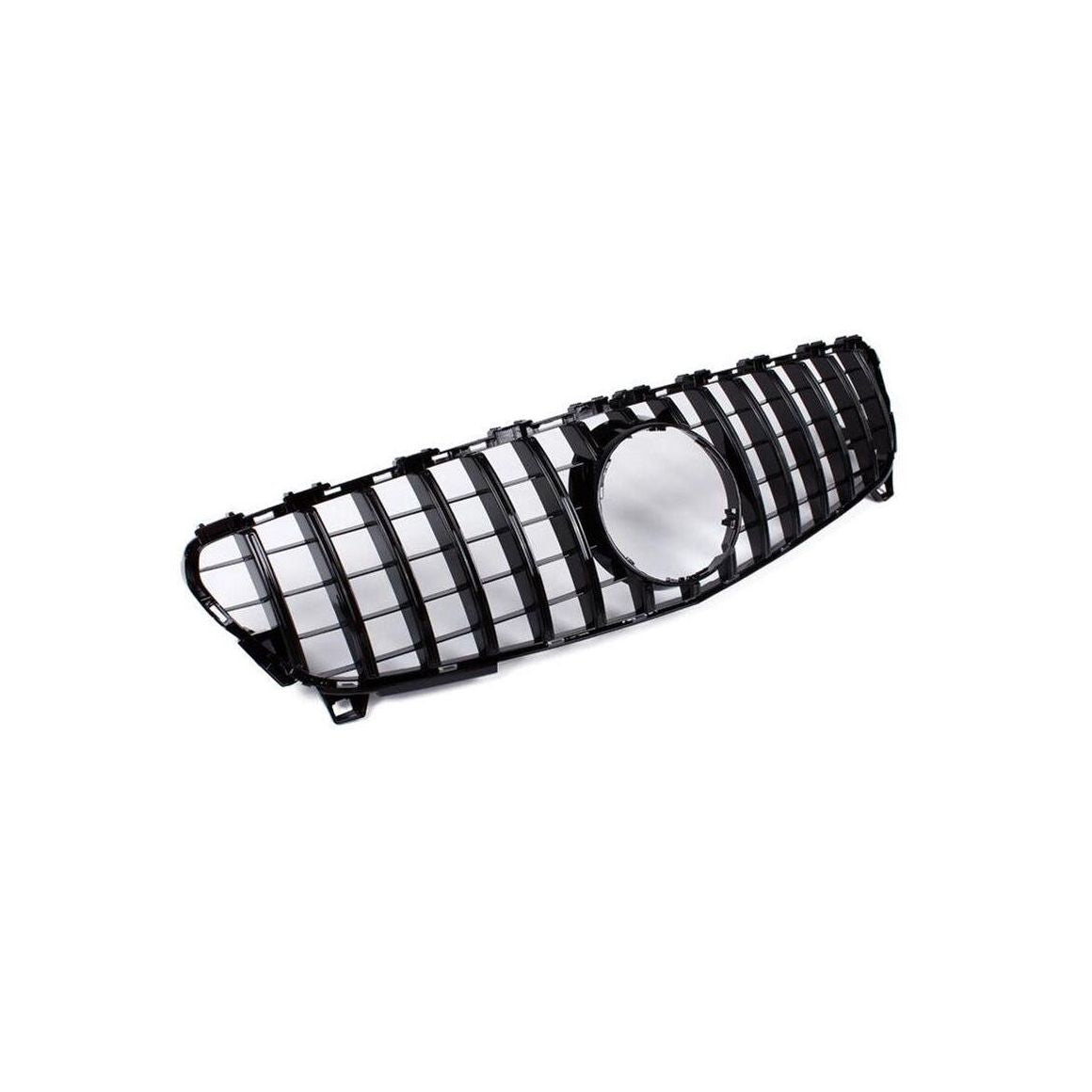 Vista laterale della griglia Panamericana nera per Mercedes Classe A W176