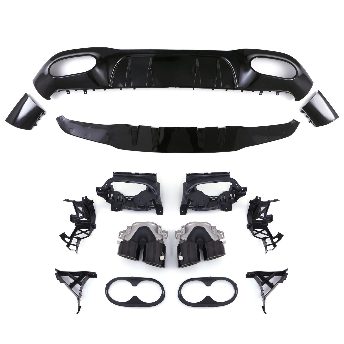 Kit diffusore posteriore AMG style con terminali compatibile Mercedes Classe A W177