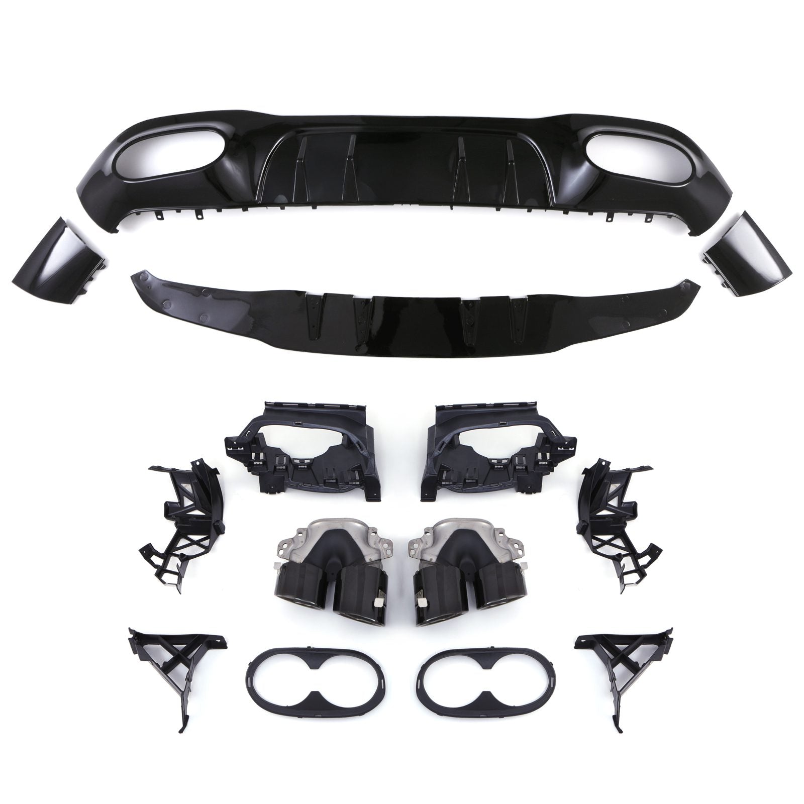 Kit diffusore posteriore AMG style con terminali compatibile Mercedes Classe A W177