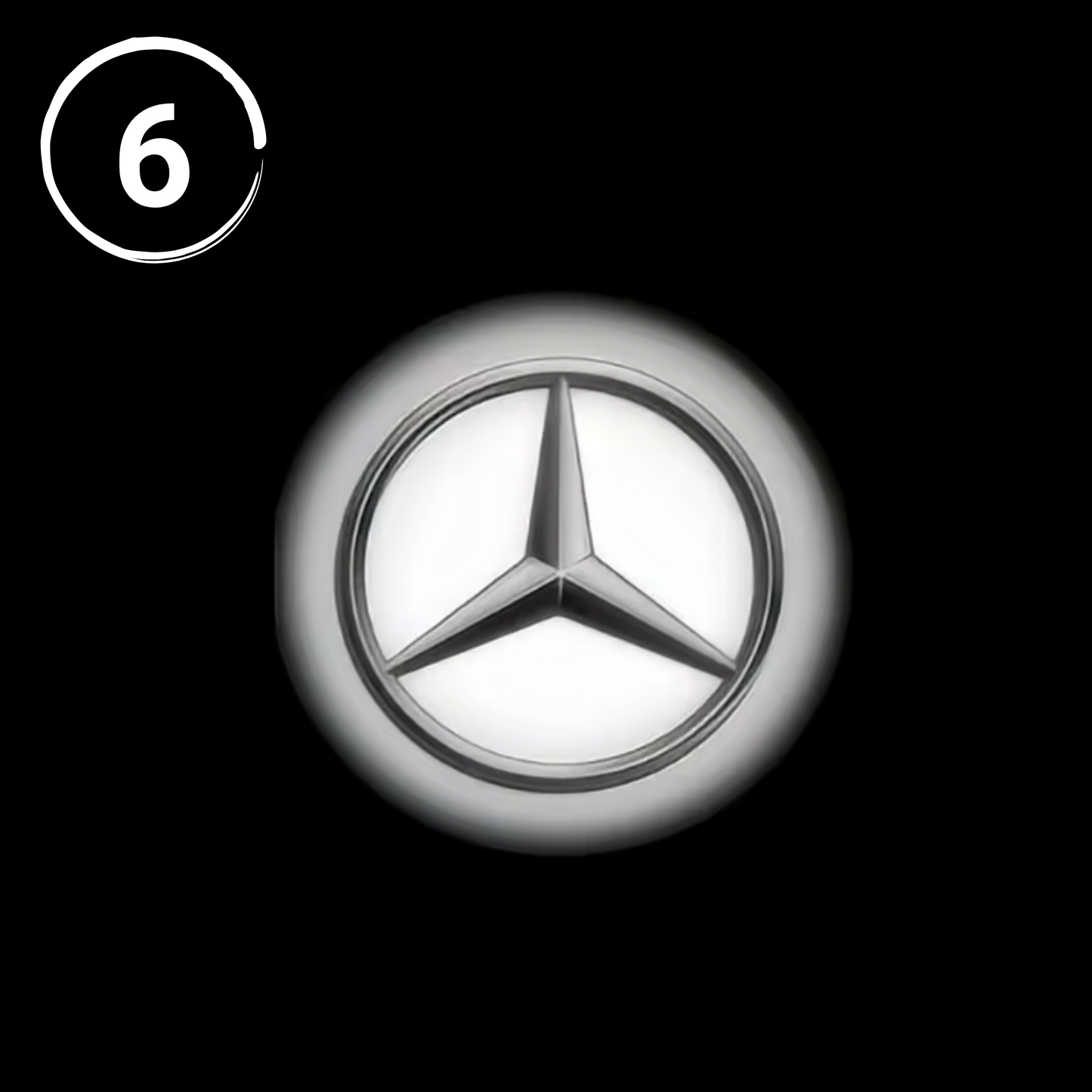 proiettore-sottoporta-mercedes-logo-illuminato